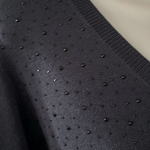 NWT Ashley Stewart Blue V-Neck Sweater – Size 10 - Picture 4 of 6